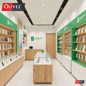 Small Mobile <b>Phone</b> Accessories Store Interior Design Mobile <b>Phone</b> Showcase Slat Wall Display Rack for Cellphone Fittings - Product Image 4