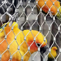 304/316 Edelstahl Gewebtes Drahtseilnetz für Vogelvolieren, Zoo-Tierkäfige & Papageien-Gehege