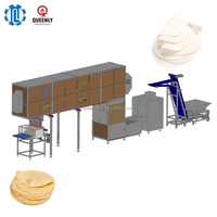 Ligne de production industrielle automatique de naan et de pita, avec diviseuse de pâte, bouleuse, moulleuse et étuveuse pour la production de tortillas de farine et de tacos