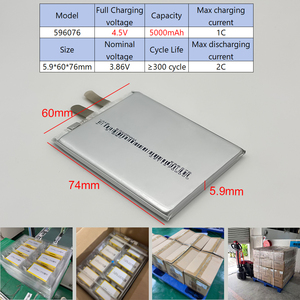 Manyetik Pil 596076 5000mAh 4.5V 1C Şarj 2C Deşarj 606074 606078 606072 646074 LİTYUM İYON Pil, Powerbank için - Product Image 2