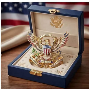 Broche de Aleación del 250 Aniversario de la Independencia Americana, Colgante Metálico, Adorno de Regalo, 1776-2026, Joyería Patriótica - Product Image 5