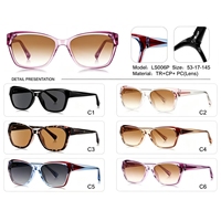 Lunettes de soleil rétro rondes irrégulières pour femmes, monture légère en TR et CP, verres dégradés, protection UV, pour la conduite en extérieur, lunettes de mode