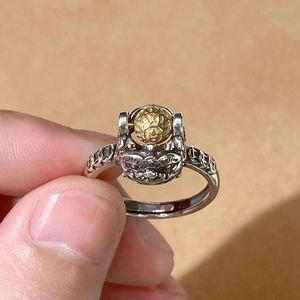Rotatable Gold Ball Pixiu Charms <b>Ring</b> Feng Shui Amulet Wealth Lucky Open <b>Adjustable</b> <b>Ring</b> Buddhist Jewelry for Women Men Gift - Product Image 2