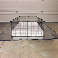 Enclos modulaire en fil métallique DIY pour animaux de compagnie, clôture portable pour petits animaux, idéal pour cochon d'Inde, lapin, chiot, usage intérieur, vente en gros