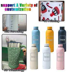 Termos Deportivos Personalizados de Acero Inoxidable con Aislamiento al Vacío de 350ml, 500ml, 750ml y 1000ml, Botellas de Agua Caliente con Revestimiento de Goma, Venta al Por Mayor - Product Image 4