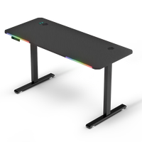 Bureau de jeu électrique extensible en bois et métal AOR Esports avec LED pour les joueurs et les bureaux