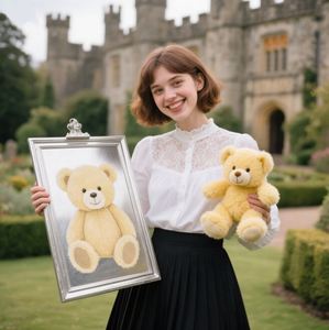 Oso de Peluche Personalizado Profesional para Niños, Oso Recién Nacido de Peluche para Cumpleaños, Relleno de Algodón PP, Alivia el Estrés - Product Image 2