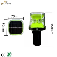 Feux clignotants solaires économiques en ABS/PC à 6 LED IP66 pour la sécurité routière et les situations d'urgence