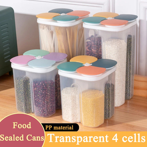 Boîte de rangement pour la cuisine Récipients de stockage des aliments Réservoir de stockage de grains en plastique scellé étanche à l'humidité avec couvercle Conteneur Articles de cuisine - Product Image 3