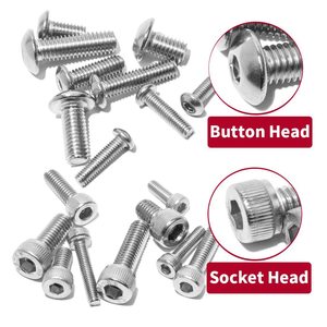 Juego de tornillos, tuercas y arandelas de acero inoxidable M3 M4 M5, 1080 piezas, métrico DIN 912 Grado A, para equipo deportivo - Product Image 4