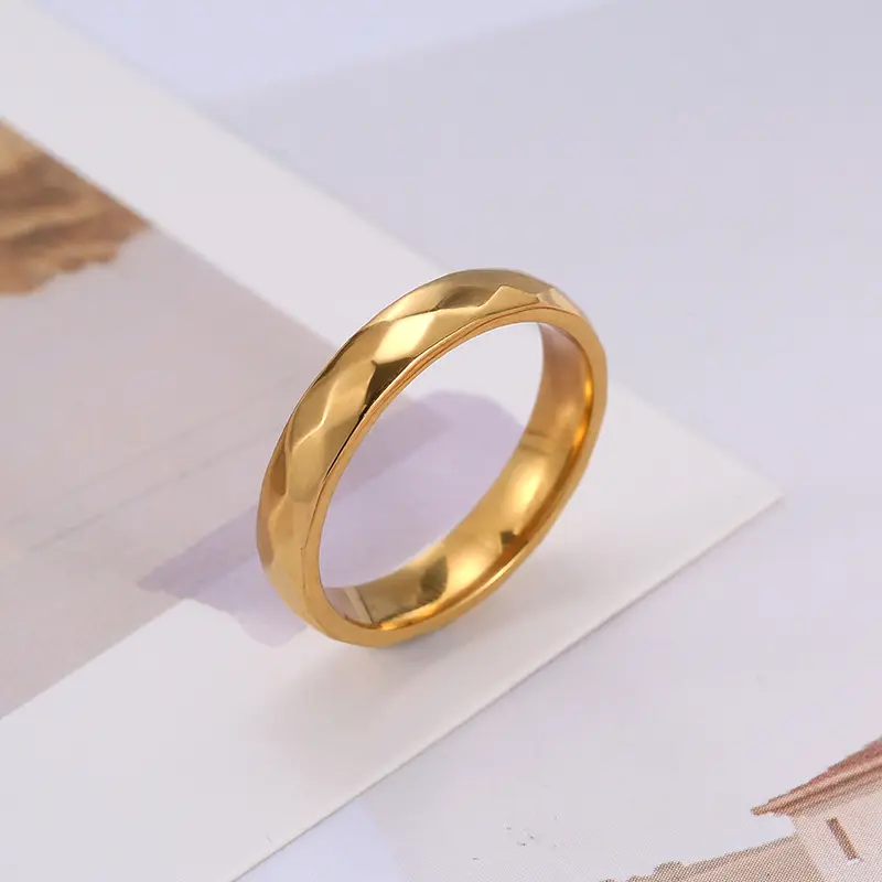 4Mm Roestvrij Staal 18K Vergulde Goudkleurige Knokkelringen Voor Dames Minimalistisch Gouden Ringen