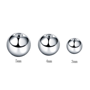 G23 Titanium Alloy Internal/External <b>Thread</b> Ball Labret Lip Stud Ear Cartilage Replacement Gold/Black/Iridescent/Rose Jewelry - Product Image 3