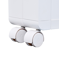 Radiateur électrique portable multifonctionnel pliable contrôlé à distance/Wi-Fi, ventilation au sol par convection, protection contre la surchauffe