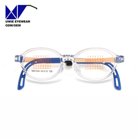 Monture de prescription ovale personnalisée OEM en EMS et silicone, anti-lumière bleue, pour enfants et adolescents, taille 46-15-135, service d'échantillons rapide