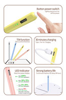 Stylet court de 2e génération avec fonction anti-rejet de la paume pour iPad Enfant 2018-2026 - Stylet actif rechargeable avec indicateur LED triple