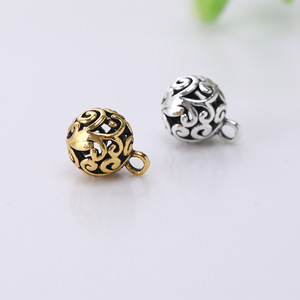 Nút hoa văn hình cầu rỗng với dây đeo khóa thiết kế thanh lịch cho trang phục và trang trí nhà - Product Image 3