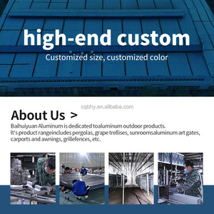 Ngoài trời màn cơ giới Zip theo dõi dây kéo rèm cuốn Windproof cửa sổ Shades cửa chớp - Product Image 5