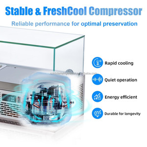 Mesa refrigerada comercial para ensaladas, ideal para tiendas de té con leche y restaurantes, para la preparación de ingredientes. - Product Image 2