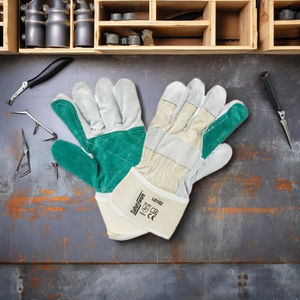 Gants de travail en construction XL à usage intensif, ignifuges, anti-chaleur, doublure en nylon, cuir de vachette fendu, protection des mains et des bras - Product Image 4