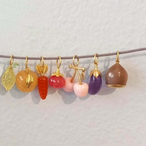 Nueva Cadena con Colgante de Frutas, Verduras y Jade para Niños, Chapada en Oro de 18K, Estilo DIY, de la Marca Europea Americana Independent Station - Product Image 3