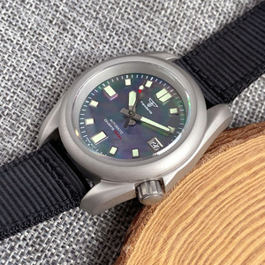 Reloj DE BUCEO automático para hombre Tandorio SKX <span class=keywords><strong>Mod</strong></span> 40mm NH35 movimiento MOP Dial Sandblast Case 200M impermeable luminoso - Product Image 3
