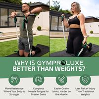 Ensemble de bandes de résistance pour exercices de gym portable Gymproluxe, 200 LBS, matériaux de qualité supérieure, pour hommes et femmes, équipement de fitness multi-gym, barre de Pilates