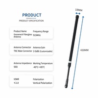 Antena Omnidireccional Táctica de Fibra de Vidrio con Conector TNC Macho, Flexible y Vertical, de Alta Ganancia, 915MHz LoRa/LPWAN, GENTONG GT-EGTX-01