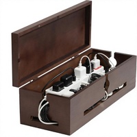 Boîte de gestion de câbles moderne - 16,6x6 pouces - Organisateur de câbles pour la maison/le bureau - Cache-rallonge - Grand cache-câbles pour fils