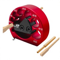 QS Woodworking Gabarit de fabrication de chevilles réglable à 8 trous avec lames en carbure pour perceuse électrique, pour la fabrication de tiges de cheville, DIY OEM QS5831, Garantie 3 ans