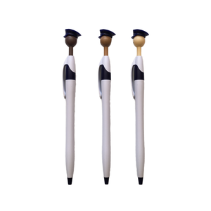 Stylo à bille en plastique avec logo personnalisé visage souriant chapeau de police stylo clic jouet promotionnel pour l'école et le bureau événements - Product Image 2