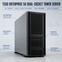 Serveur tour T550 double canal pour applications de stockage de données d'entreprise