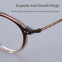 Nuevas Gafas de Lectura con Montura Color Té, sin Necesidad de Maquillaje, de Aleación de Titanio, Unisex, Superligeras, Retro, para Miopía, Modernas, Sólidas, de Aro Completo