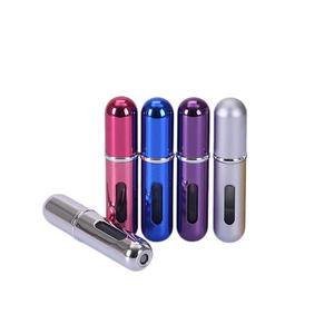 <span class=keywords><strong>2025</strong></span> tùy chỉnh xách tay 5ml Vòng bóng màu nhôm cổ áo bơm lại chai nước hoa với cửa sổ cơ sở kim loại - Product Image 4