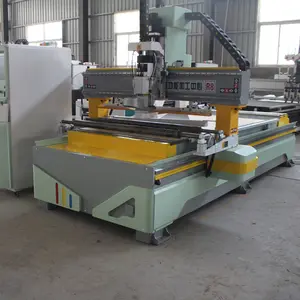 new design 1325 atc cnc router machine with tool magazine four heads atc cnc router with auto loading unloading tables