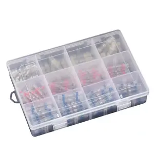 200pcs/Pack Mixed Heat Shrink Connect Terminals Waterproof Solder Sleeve Tube Electrical Wire Insulated Splice Connectors Kit