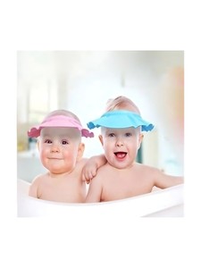 Casquette de bain réglable écologique en silicone souple pour bébé, protection des yeux et des oreilles, visière de douche pour tout-petits, vente en gros, direct usine - Product Image 1