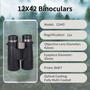 مناظير عالية الدقة رخيصة الثمن 10×42 و12×42 مع منشور BAK7 قوي، تلسكوب محمول باليد - Product Image 2