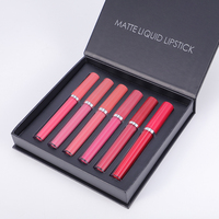 Vente en Gros Kit de Rouges à Lèvres Personnalisable Logo Personnalisé Cosmétique Végétalien Longue Tenue Marque Privée Rouge à Lèvres Liquide Mat