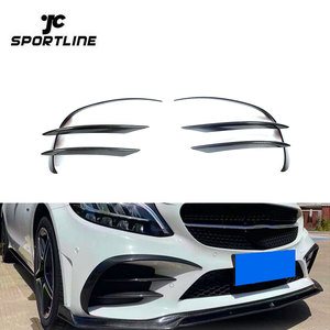 Alerones Delanteros para Mercedes Benz W205 A205 C43 AMG 2019 en Adelante, Divisores de Parachoques Delanteros, Aletas de Fibra de Carbono Real - Product Image 1