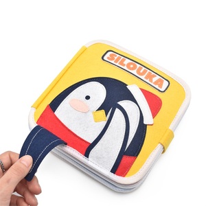 Libro di storia di educazione precoce 3D per bambini ha sentito il libro di animali del pinguino tranquillo per bambini Montessori personalizzati - Product Image 1