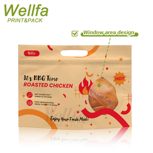 Bolsa de papel de pollo asado laminada OEM personalizada con ventana antivaho Sider Ziplock para bolsas de embalaje de pollo asado a la parrilla - Product Image 5