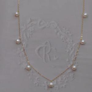 Collier en argent 925 plaqué or 18 carats avec perle d'eau douce naturelle, style rétro français minimaliste élégant, ciel étoilé, magnifique fermoir naturel - Product Image 4