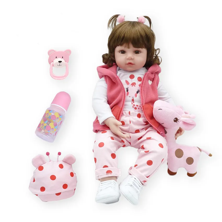 New arrivals toys soft silicon finished baby reborn doll for kids realistic girl full body lifelike on sale