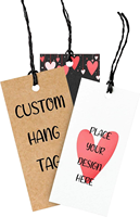 Étiquettes personnalisées pour vêtements avec logo, cordon élastique, étiquettes vierges à inscrire pour cadeaux, bagages, vêtements, inventaire, cartes en papier