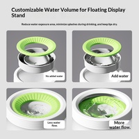 Fontaine à eau pour animaux de compagnie durable, portable, élégante, à bol unique, avec couvercle anti-poussière, débit d'eau réglable, facile à nettoyer, réduit l'humidité de la bouche des chiens
