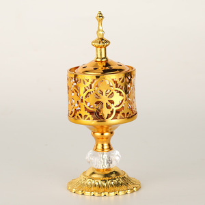 Vendita calda Arabic <span class=keywords><strong>oro</strong></span> antico bruciatore di incenso di migliore qualità portatile personalizzato Eid incenso all'ingrosso diffusore di incenso e aromaterapia - Product Image 5