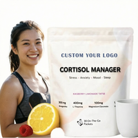 Poudre d'électrolytes OEM Cortisol Manager : Formule naturelle pour le soutien immunitaire, le soulagement du stress, l'hydratation et l'équilibre – Soulage le stress quotidien