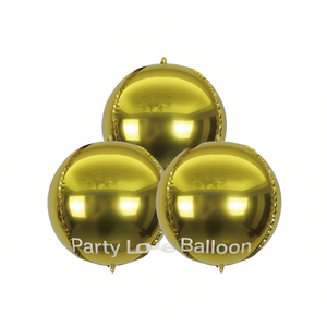 Globos de Papel Metálico Dorado 4D de 24 cm para Fiestas, Decoraciones para Fiestas de Cumpleaños - Product Image 4