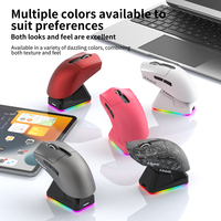 K-Snake X12pro Mouse Gaming Ringan, 2.4G Nirkabel Berkabel 3 Mode Mouse Komputer Isi Ulang