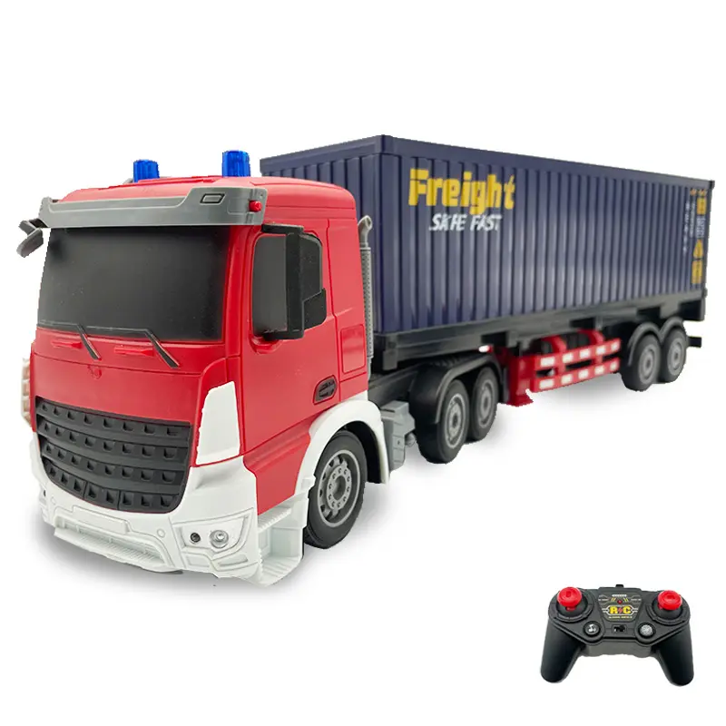 Juguetes Giant Toys 1/24 Detachable Big Remote Control Truck And Trailer Towing Large Semi Rc Container Truck